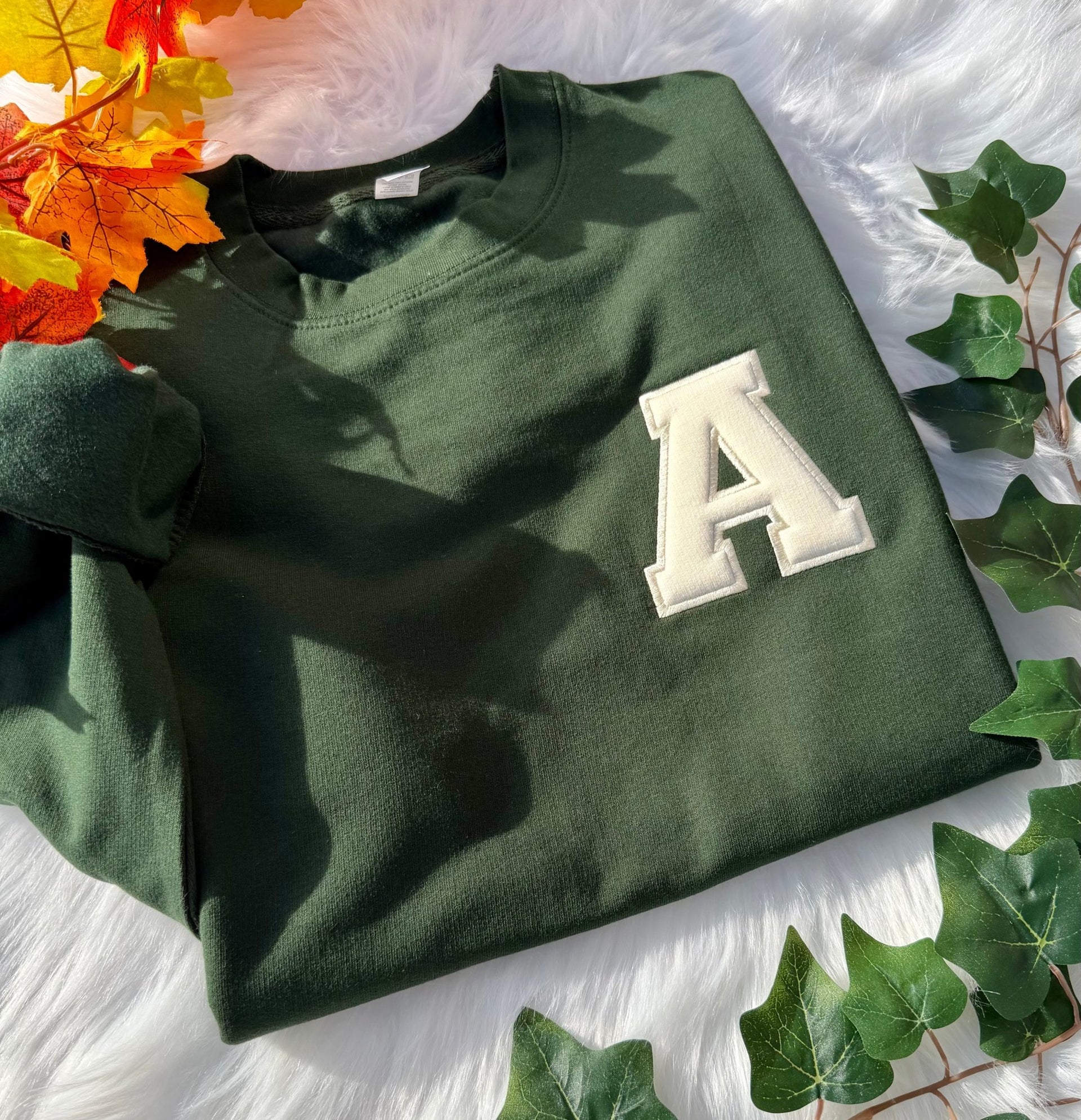 Custom 3D Letter Applique Embroidery Sweatshirt Hoodie