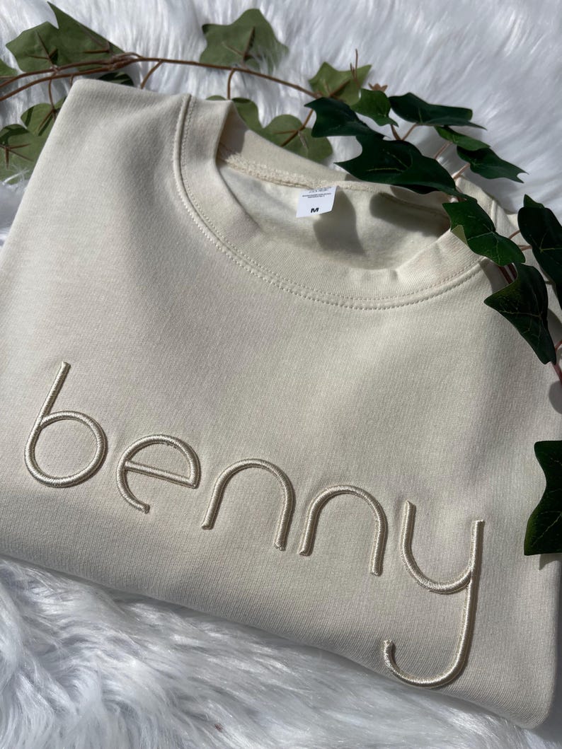 ORGANIC Custom Logo Embroidered Sweatshirt Hoodie