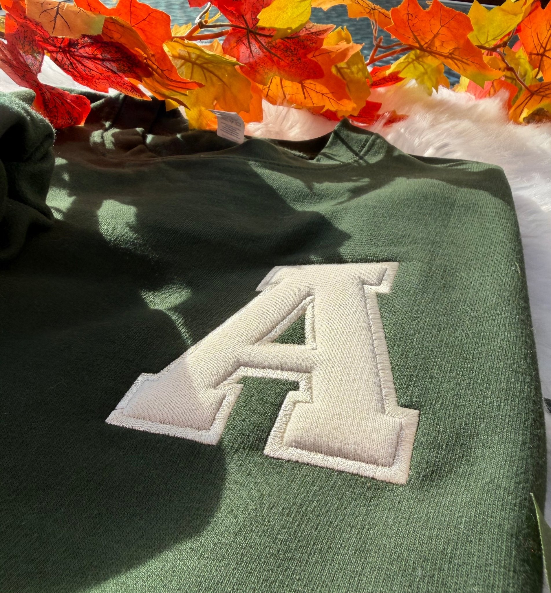 Custom 3D Letter Applique Embroidery Sweatshirt Hoodie