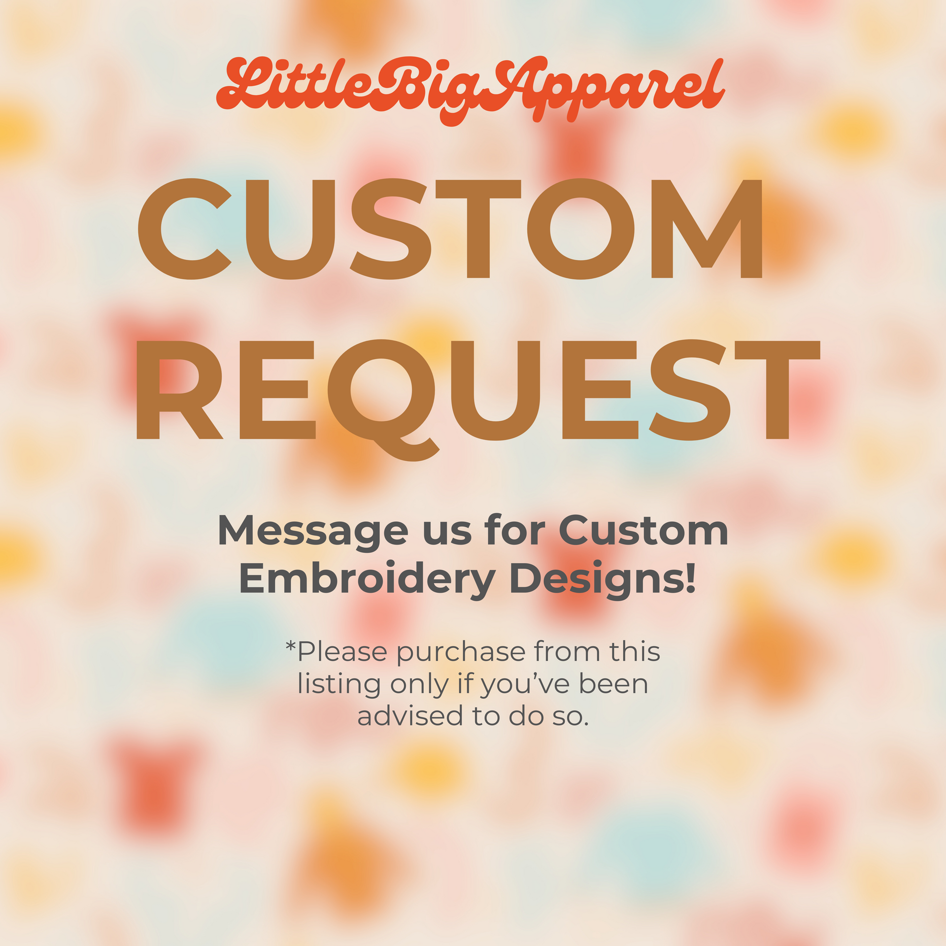 LittleBigApparel - CUSTOM Listing Request