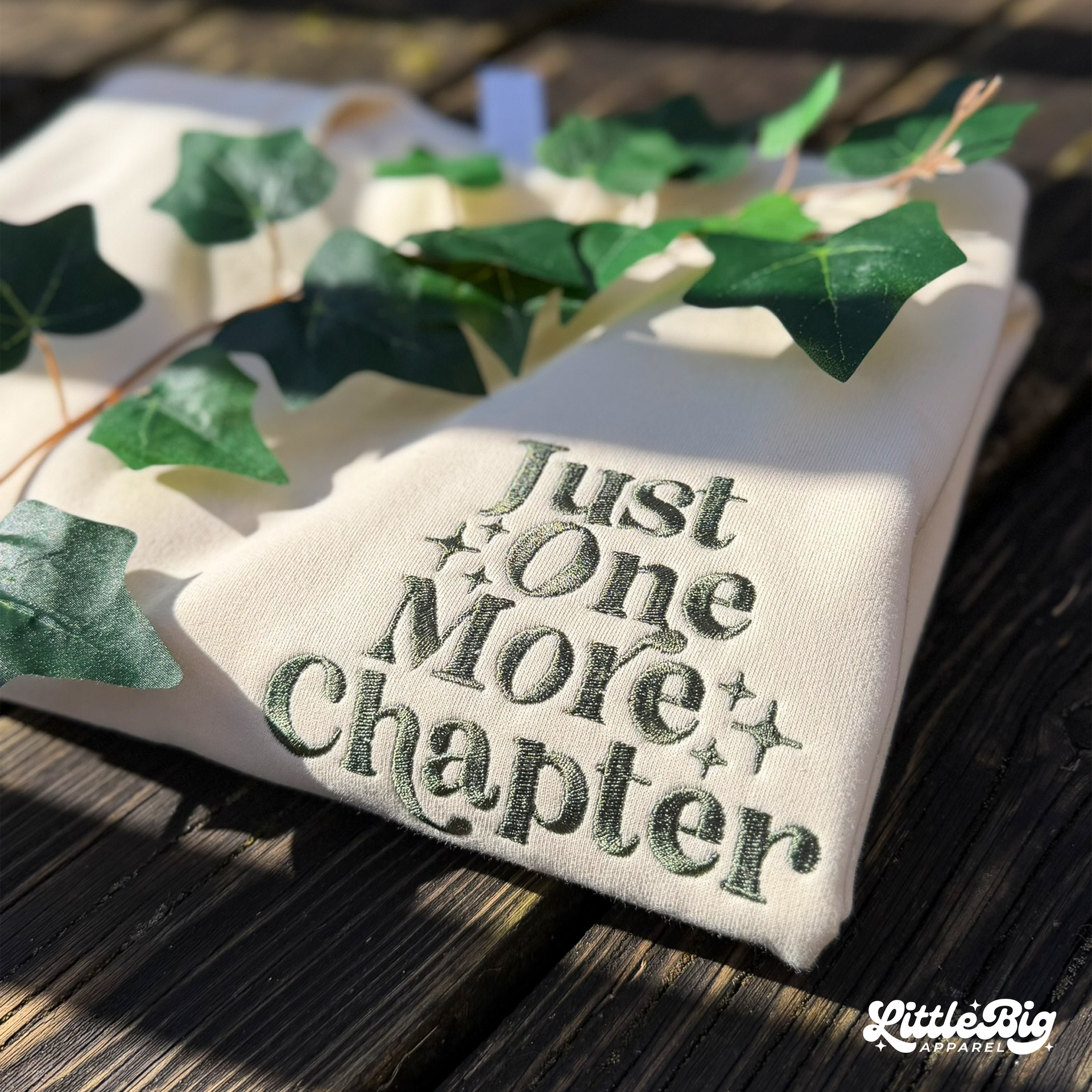 One More Chapter Bookish Embroidery Sweatshirt Hoodie