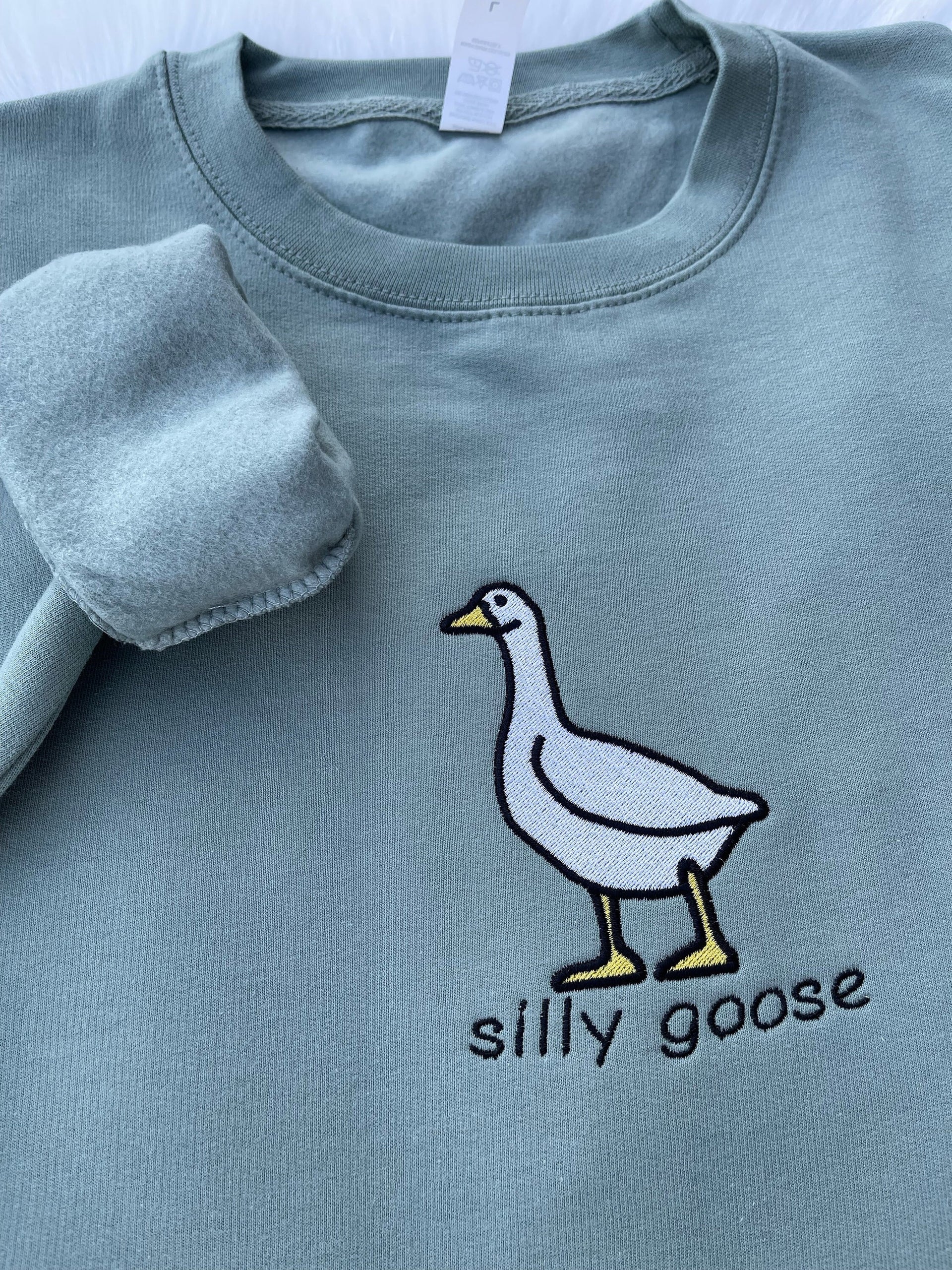 Silly Goose Embroidered Sweatshirt