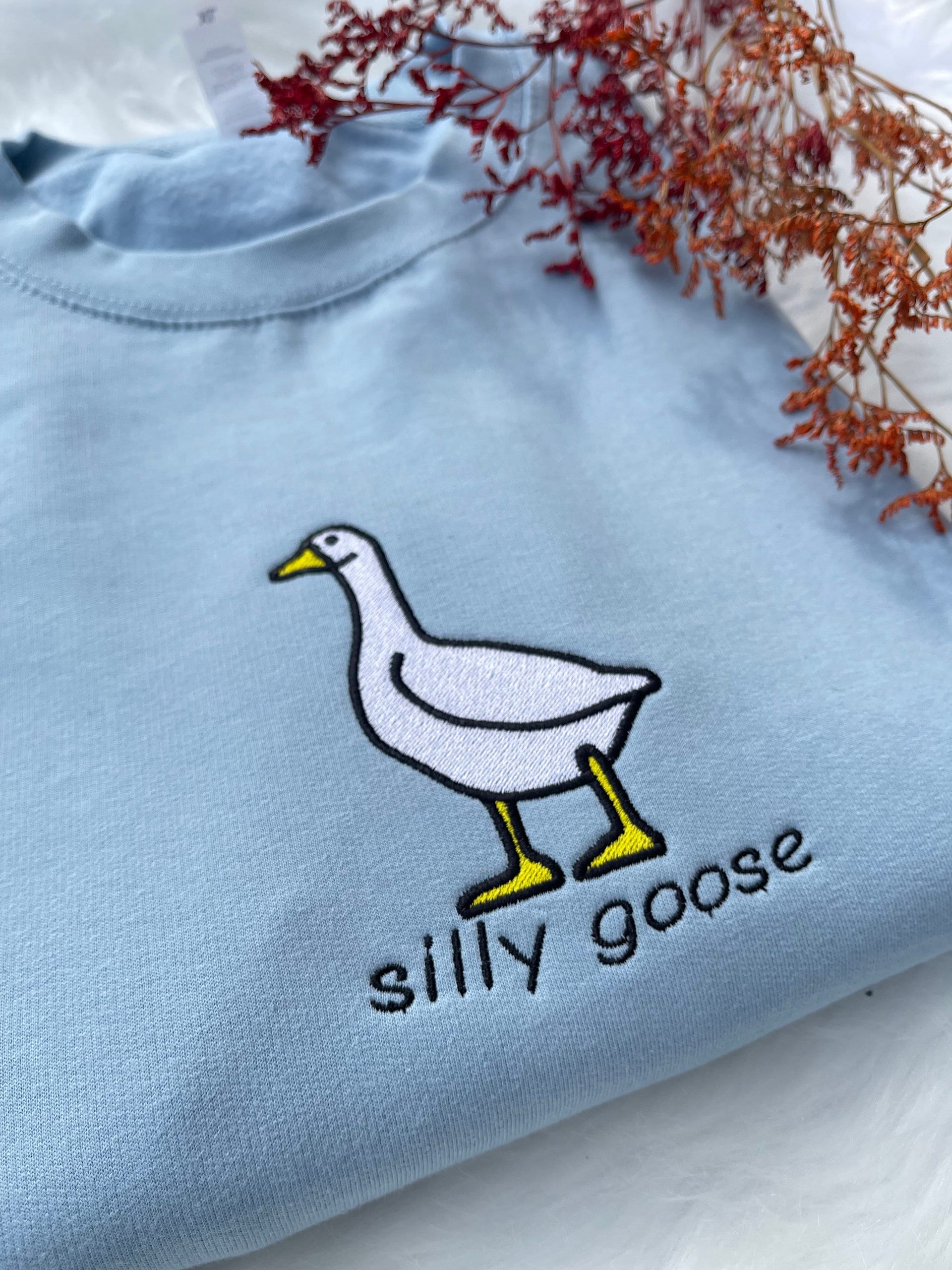 Silly Goose Embroidered Sweatshirt